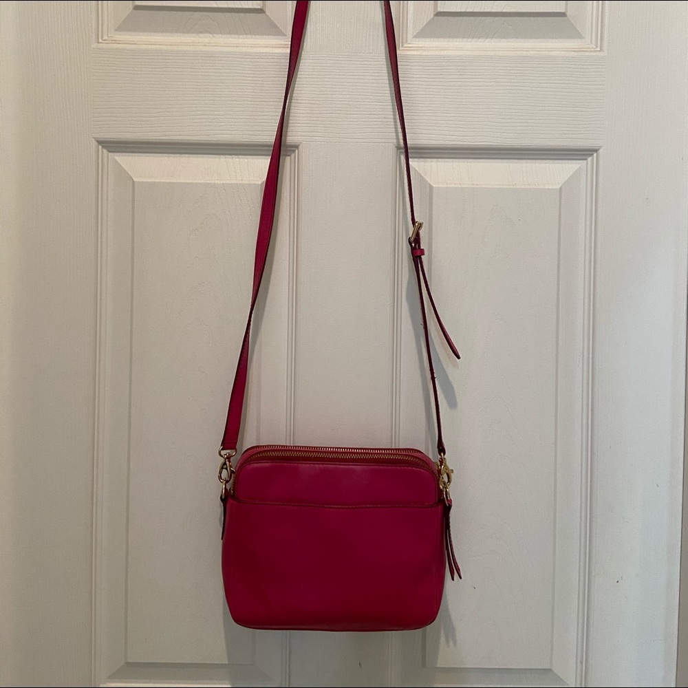 Pink Fossil Crossbody